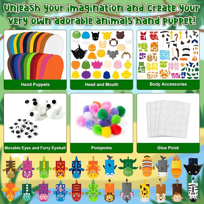 WATINC 24Pcs Hand Puppet Making Kit - Image 3