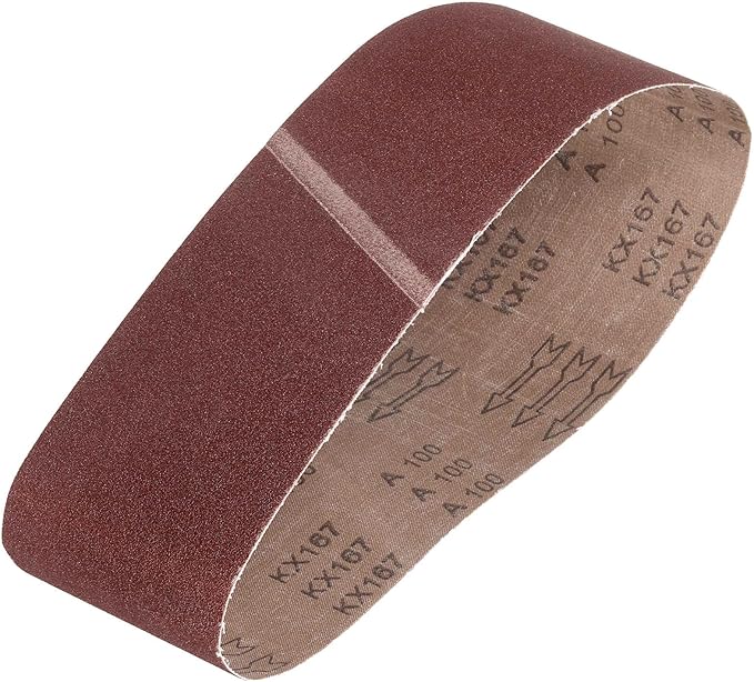 HARFINGTON 6 x 48 Inch Sanding Belts, 1 Pcs 100 Grits Aluminum Oxide Abrasive Belt Sander File Belt for Woodworking, Metal Polishing, Knife Sharpener