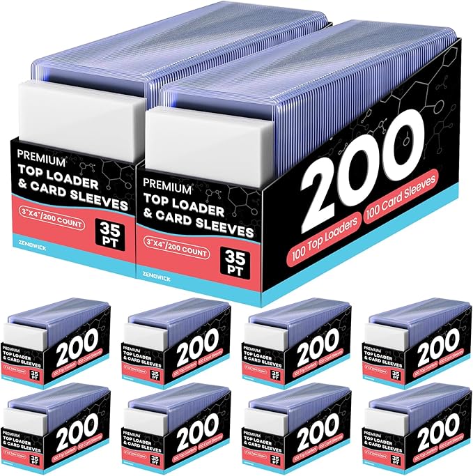 2000 Card Sleeves Top Loaders for Cards, Baseball Card Protectors, Trading Card by Zenowick