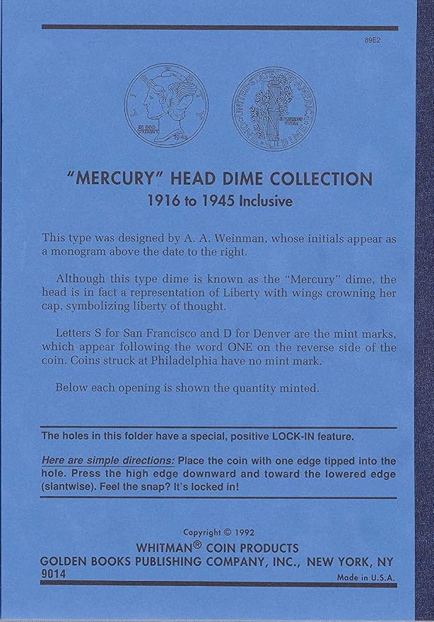Whitman Mercury Dime Folder #9014 - Image 5
