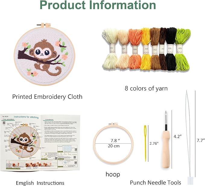 Myfelicity Punch Needle Embroidery Kit, Beginner Craft Set - Image 2