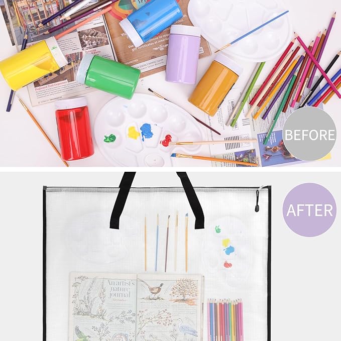EOOUT 2 Pack 18.5x24.8 Inches Art Portfolio Case, Portfolio Folder - Image 5