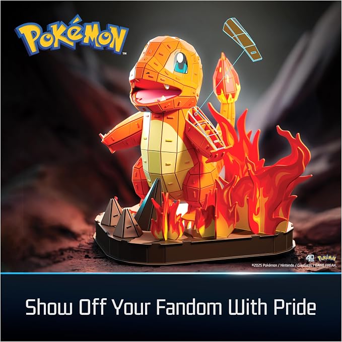 4D Build Pokémon Charmander 3D Puzzle Model Kit, Desk Décor, Shelf Display - Image 6