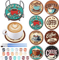 Reallnaive 8 Pcs Coffee Paint by Numbers Kit by Unknown