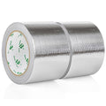 BOMEI PACK Adhesive Aluminum Foil Heat Shield Tape 2 Pack Barrier Fiberglass Thermal Insulation Reflective Material High Temp Protection (3 inch)