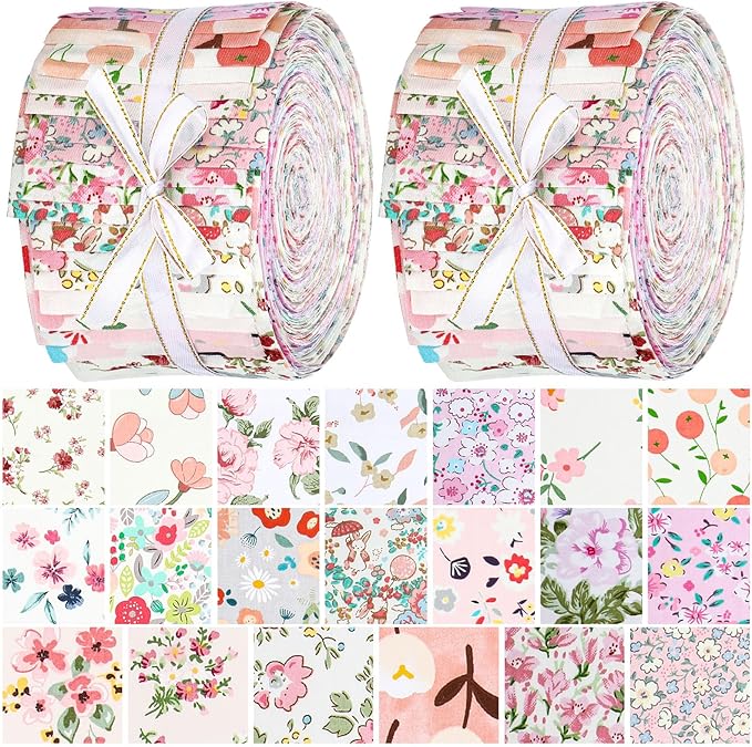Hosuly 40 Pcs Spring Floral Jelly Fabric by Hosuly
