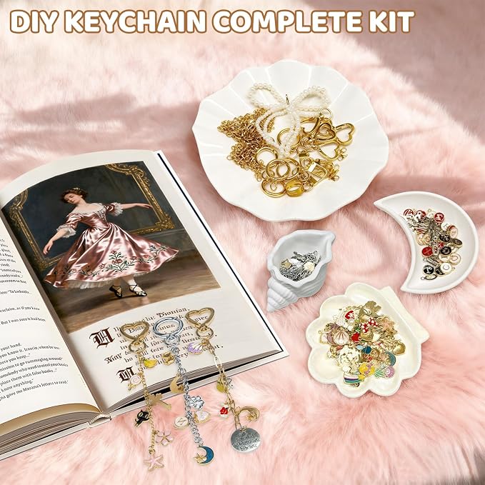 Grnheat 700 Pcs Charms Lip Gloss Keychain Making Kit - Image 6