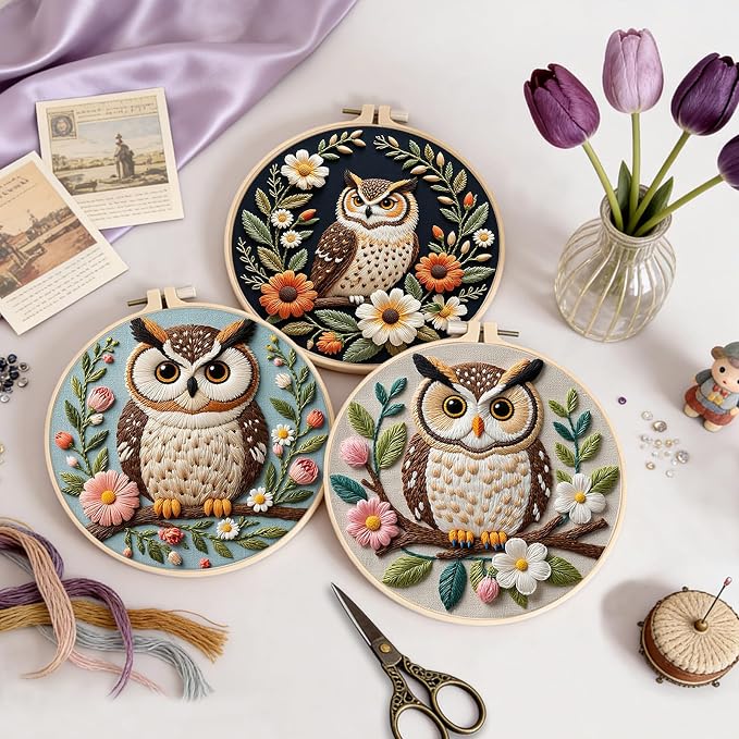 Uniartfy 3 Sets Embroidery Kit for Beginners - Image 5