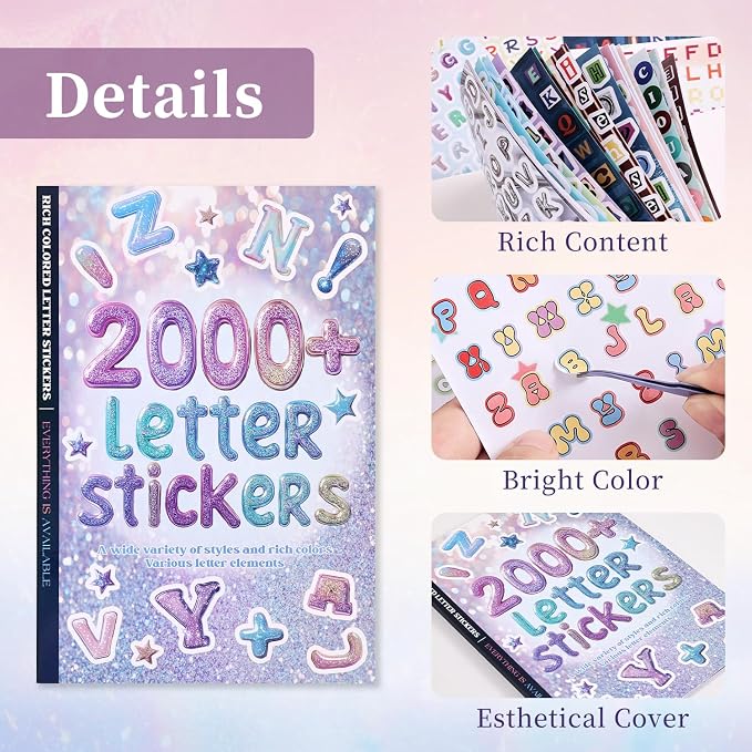 PAGEMORE 2000+ Pcs Alphabet Sticker - Image 2