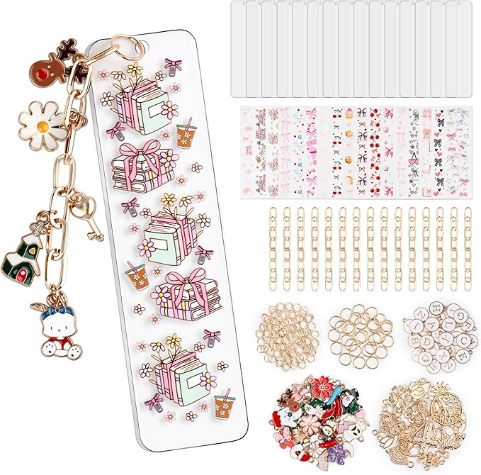 253 Pcs Bow Acrylic Bookmark Blanks Thicken 15 DIY Bookmark Making 17 Bow UV by HOMAR