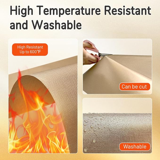 TransOurDream PTFE Teflon Sheets, 16 x 20", 4 Pack | Suitable - Image 4