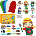 WATINC 6Pcs Hand Puppet Making Kit, Art Craft Felt Sock Puppet Toys, Creative by WATINC