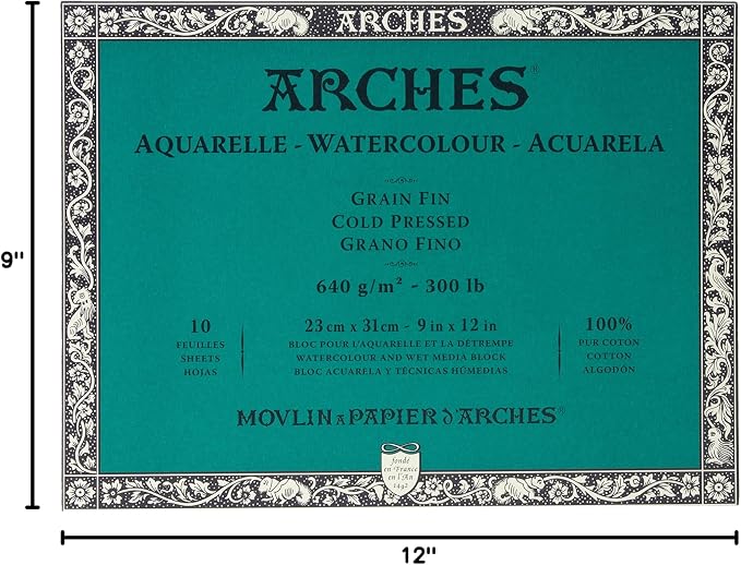 Arches Water Colour Block, 300 lb / 640GSM, Cold Pressed - Image 3