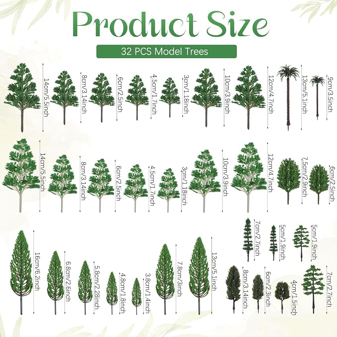 Thiccywoov 40 Pcs Diorama Supplies Kit Include 32 Rainforest Miniature Trees - Image 2