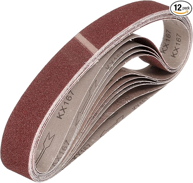 HARFINGTON 1 x 42 Inch Sanding Belts, 12 Pcs 40 Grits Aluminum Oxide Abrasive Belt Sander File Belt for Woodworking, Metal Polishing, Knife Sharpener