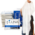 XL Wet Wipe Cleansing Body Wipes All Natural - 10 Pack Individual Pouches - Gentle & Unscented - No Rinse Bathing and Shower Wipe - Great for After Workout, Camping, Travel, Yoga, Gym