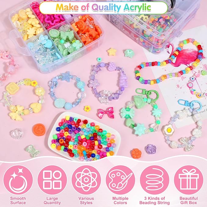 3123Pcs Assorted Acrylic Beads Kit - Image 3