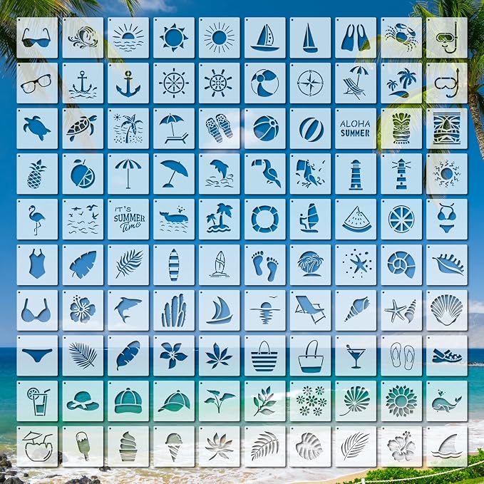 Fainne 100 Pcs 2 Inch Stencils Small Stencils by Fainne