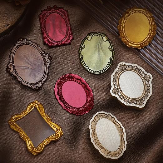 Frame Wax Seal Stamp, 3D Embossed Relief Carving Head and Wood Handle - Image 4