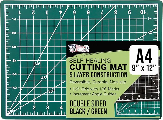 U.S. Art Supply 9" x 12" Self-Healing Cutting Mat 5-Ply by USArtSupply