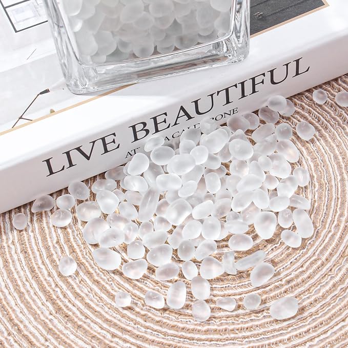 Keedolla 0.5 Lb White Frosted Sea Glass Stones Fish Tank Rocks Gravel Aquarium - Image 5