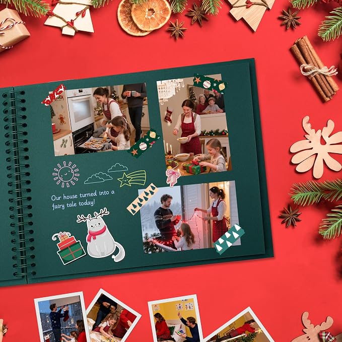 Scrapbook 7x7 Inch DIY Scrapbook Album Hardcover Kraft Paper 40 pages/20 sheets - Image 9