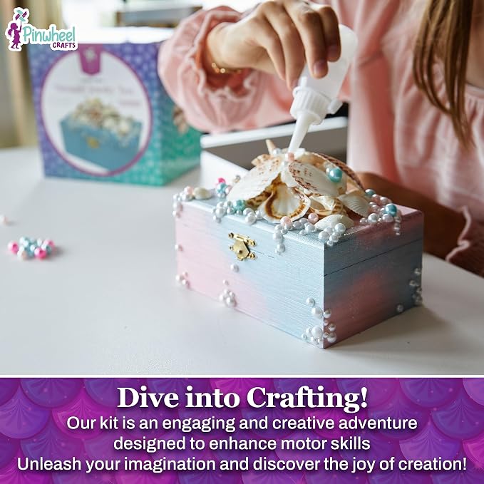 Pinwheel Crafts Mermaid DIY Jewelry Box Kit - Image 5