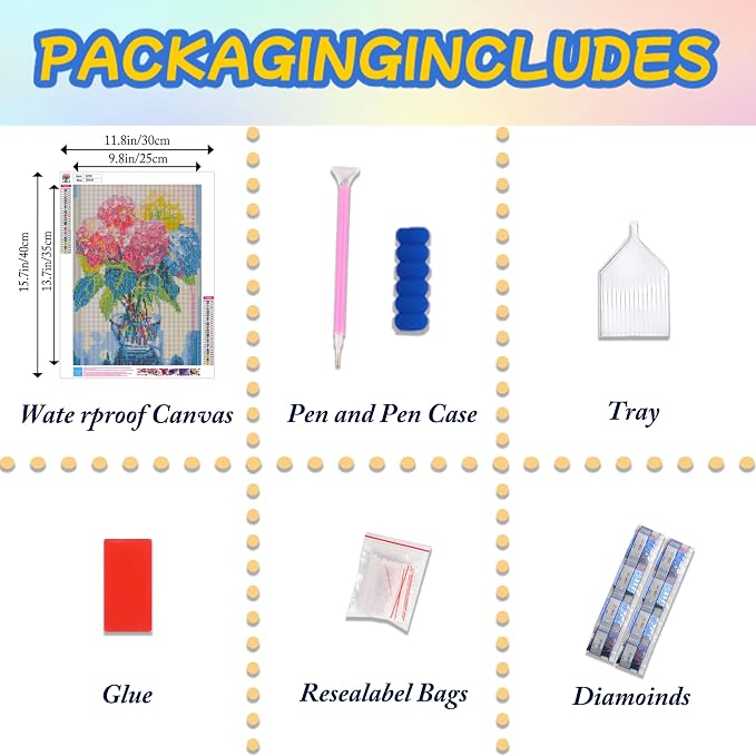 Ausanrl Hydrangea Diamond Painting Kits - Image 5