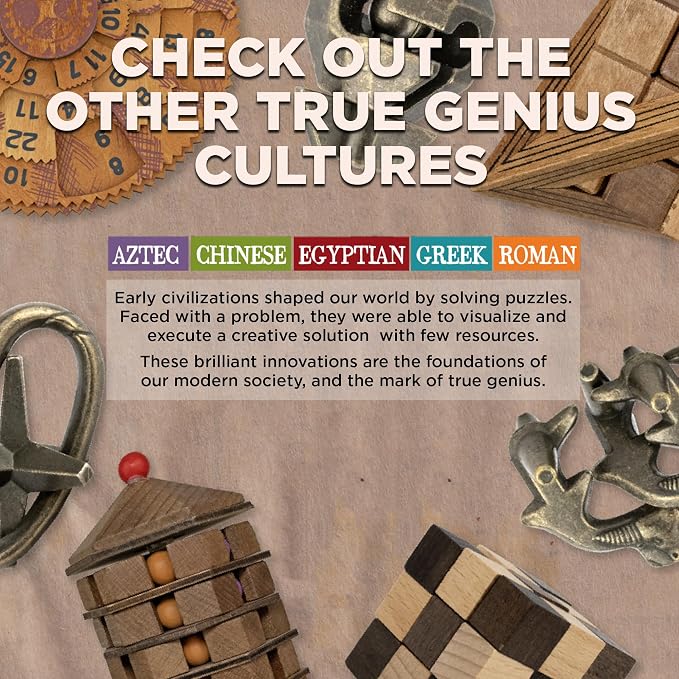 Project Genius Grecian Computer Mechanical Math Puzzle, Wooden Brainteaser Gift - Image 7