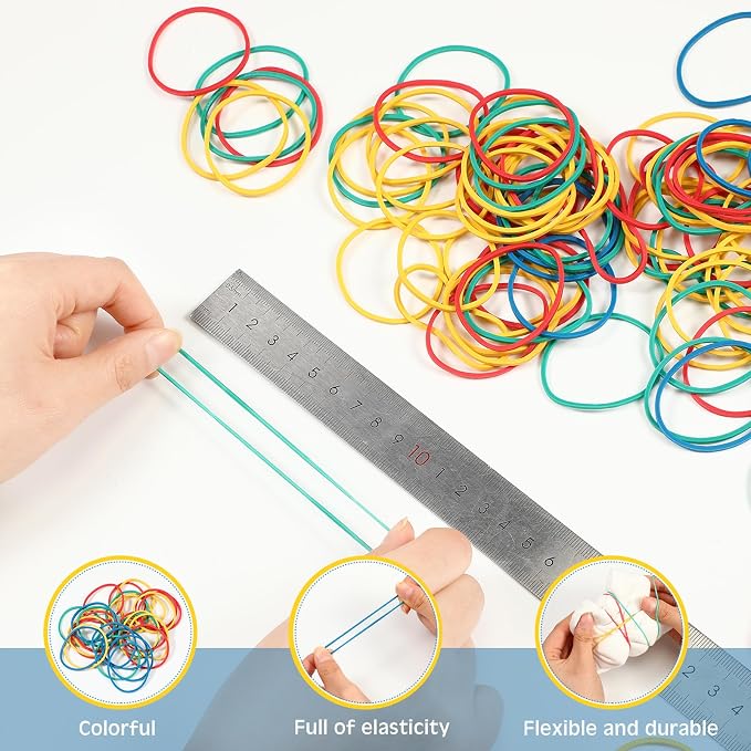 2000 Pcs Rubber Bands Kit for Tie Dye Projects Craft Project Colorful Elastic - Image 5