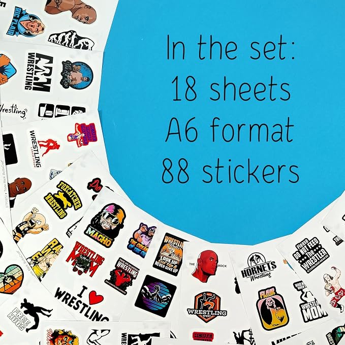 BulbaCraft 100Pcs Wrestling Stickers and Decals - Image 2