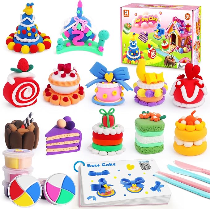 Air Dry Clay Kit, 12 Cake Modeling Clay by Unknown