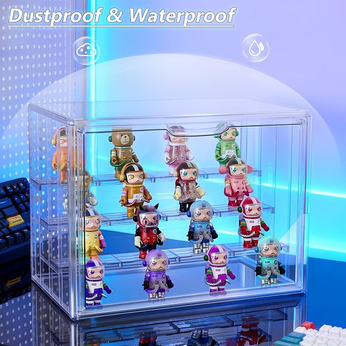 Acrylic Display Case for Collectibles, 4 Layer Adjustable Clear Figure Display - Image 8