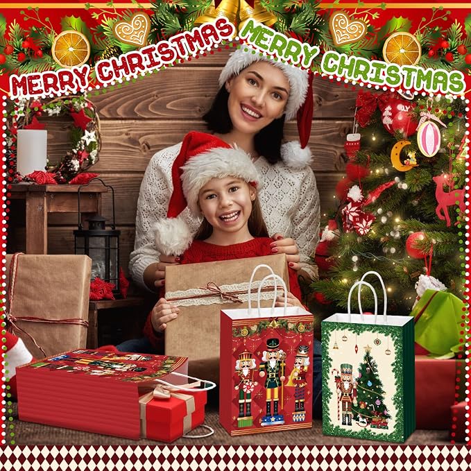 Kolldenn 24 Pcs Christmas Nutcracker Party Favors Bags Christmas Goodie Gift - Image 4
