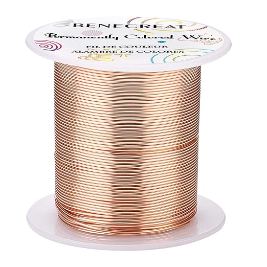 BENECREAT 20 Gauge 32 Yards Jewelry Beading Wire Tarnish Resistant Copper Wire by BENECREAT