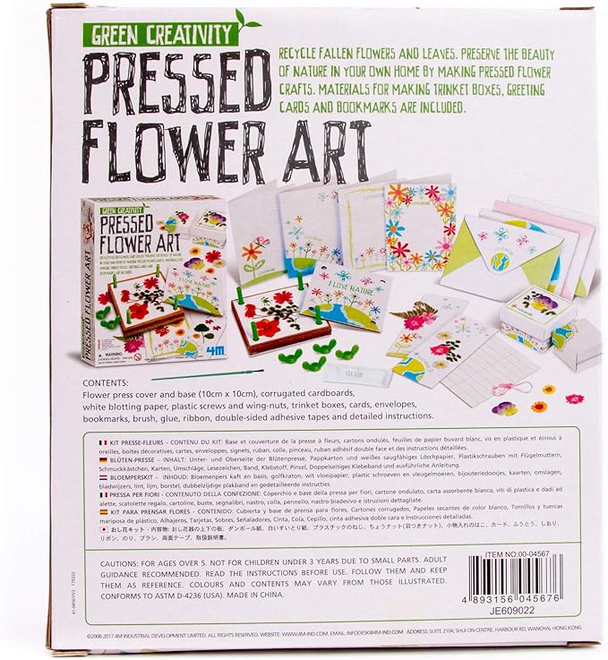 4M Green Creativity Pressed Flower Art Kit, Recycle Flowers Art & Crafts DIY Kit - Image 2