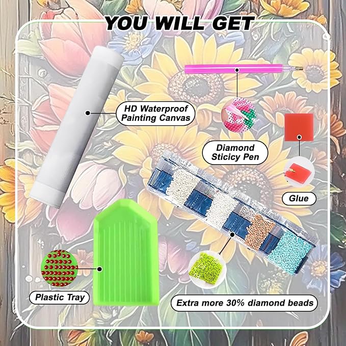 VeGuude Flowers Diamond Art Kits - Image 4