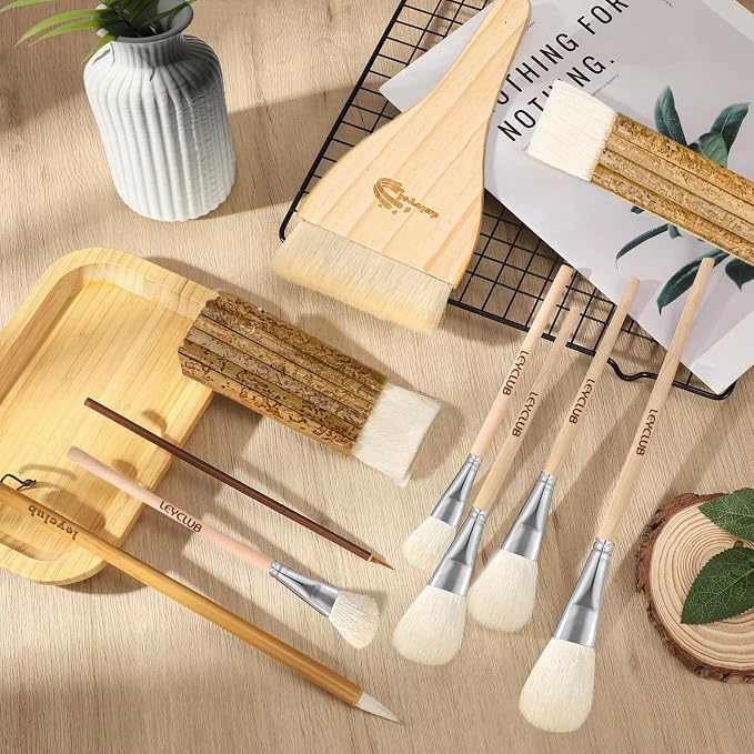 Glaze Brushes Pottery Tools, Different Shape Wool Soft Bristle - Image 2