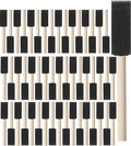 Bates- Foam Paint Brushes, 1 Inch, 50 Pack, Wooden Handle, Sponge Brushes by BatesChoice