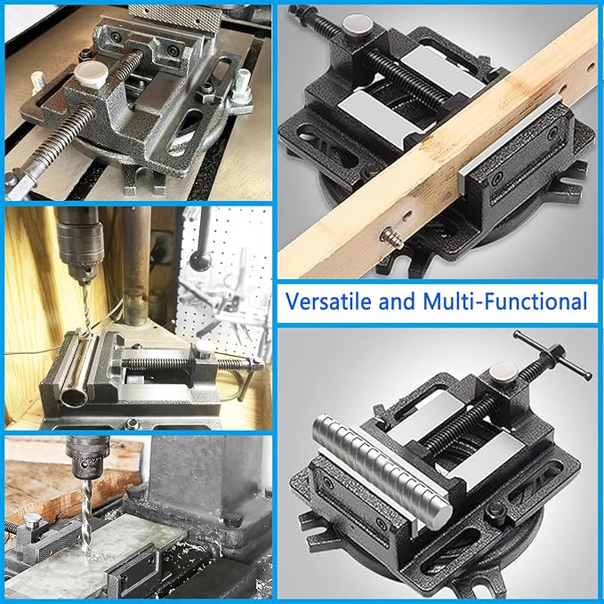 MYTEC 4.2" Quick Release Workbench Industrial Vise Clamp, Portable Heavy Duty Vice for Drill Press, 110°Swivel Base, High-grade cast steel Bench Clamp for Woodworking Milling Machine Drill Press