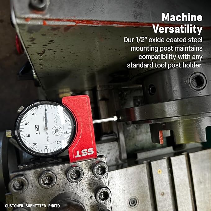 SST - Lathe Tool Post Indicator - High-Level Precision & Accuracy - Durable Construction - 5-Year Warranty Guaranteed