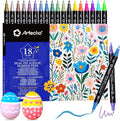 Artecho Acrylic Paint Markers 18 Colors include 12 Metallic + 6 Fluorescent by Artecho