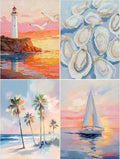 LEZHIJIA 4 Pack Beach Diamond Art Kits by LEZHIJIA