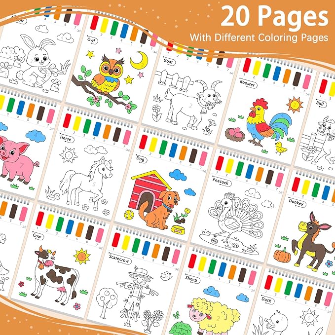 SOCOLER Paint with Water Coloring Books - Image 2