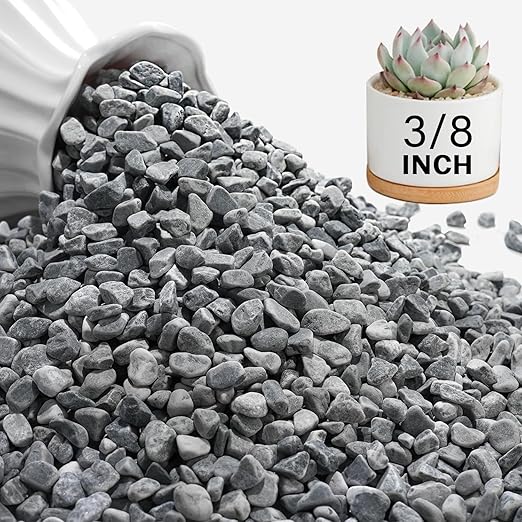 NUPICK 6 lbs Pebbles for Indoor Plants, 3/8 Inch Pea Gravel for Fish Tank by CreateAmazingChoice
