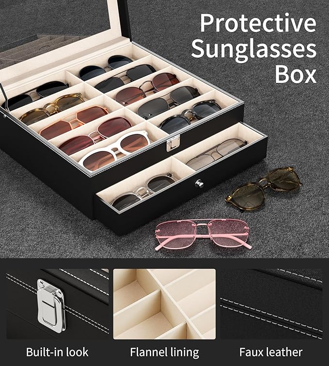 NEWLOOP 20 Slots Sunglass Organizer - Image 3