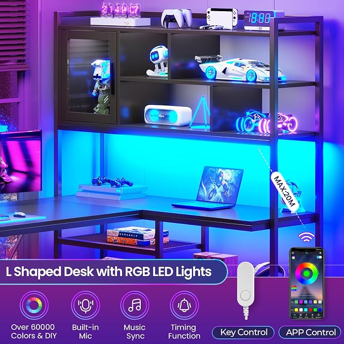 SEDETA L Shaped Computer Desk, L Shaped Corner Desk - Image 8