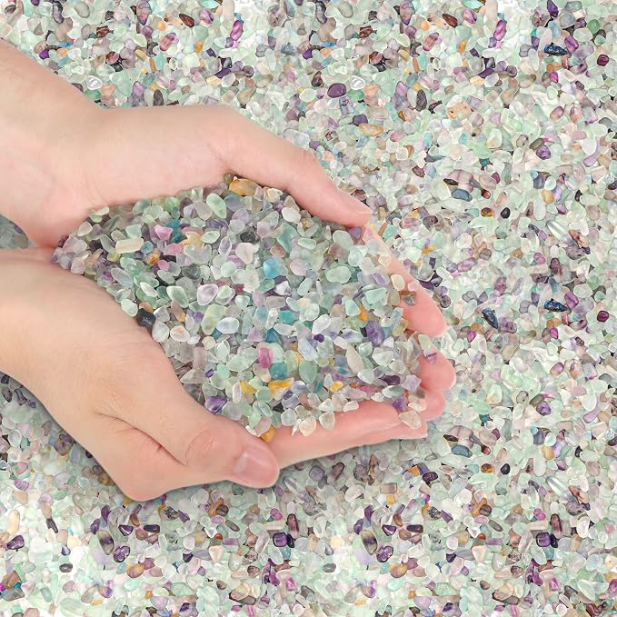 T4U Crystal Chips Stone Crushed Quartz Glass 2LB by T4U