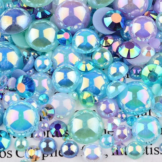 3900+ Pcs Rhinestones and Pearls Kit, 2-10mm Flatback Gems - Image 2