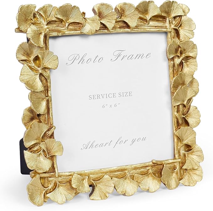 Cuspin 6x6 Picture Frame Gold, Vintage Ornate Square Frame by Cuspin